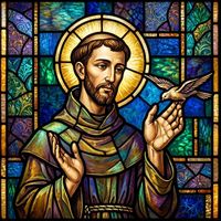 Saint Francis of Assisi with Dove