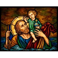 Saint Christopher Carrying the Christ Child