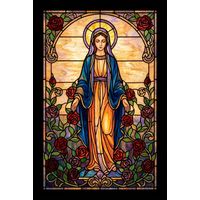Blessed Virgin Mary Surrounded by Roses