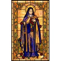 Saint Therese of Lisieux with Crucifix and Roses