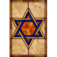 Star of David in Amber and Cobalt
