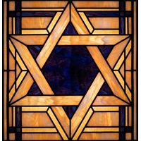 Star of David in Amber and Cobalt
