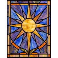 Radiant Star in Cobalt and Gold