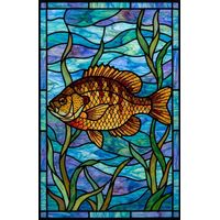 Sunlit Golden Sunfish in Reeds