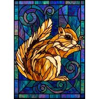 Chipmunk in Amber and Cobalt