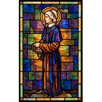Saint in Prayer with Rosary