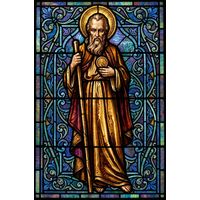 Saint Joseph with Staff and Lily Emblem