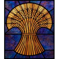 Sheaf of Wheat in Amber and Cobalt