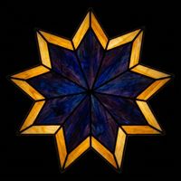 Eight-Pointed Star in Cobalt and Amber