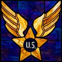 U.S. Air Force Insignia in Amber and Cobalt