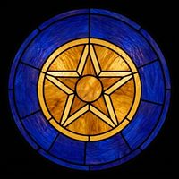 Golden Star Medallion in Cobalt