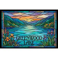 Greenwood Lake Sunset with Irises