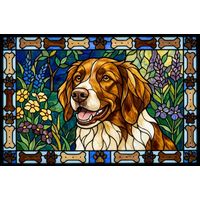 Happy Spaniel in a Garden
