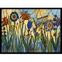 Wildflower Meadow in Amber and Blue