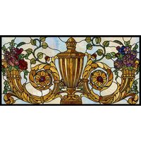 Golden Urns with Floral Bouquets