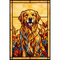 Golden Retriever in Autumn Splendor