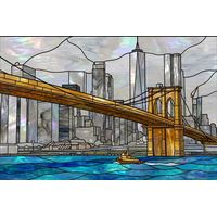 Brooklyn Bridge and New York Skyline