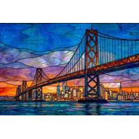Bay Bridge Skyline at Sunset