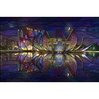 Lotus Blossom Architecture at Night