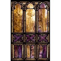 Gothic Arch in Amber and Amethyst