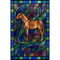 Graceful Horse in Abstract Landscape