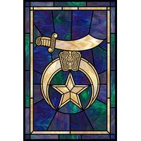 Shriner Emblem with Scimitar, Crescent, and Star