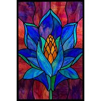 Blue Lotus in Radiant Crimson