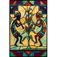 Kokopelli Dancers with Corn Harvest