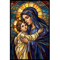 Madonna and Child in Radiant Blue