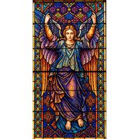 Celestial Angel in Radiant Blues and Golds