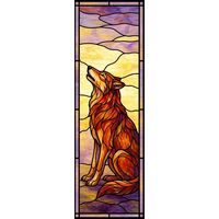 Howling Wolf in Amber and Sunset Hues