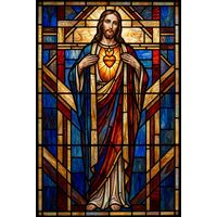 Sacred Heart of Jesus in Radiant Tones