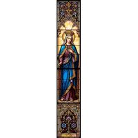 Crowned Madonna in Blue and Crimson