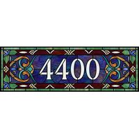 Address Numerals with Swirling Foliage