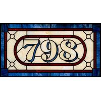 Address Numerals in Cobalt and Cream
