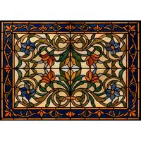 Floral Botanical Symmetry in Amber and Cobalt