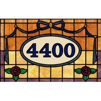 Custom Address Number with Classic Floral Accents