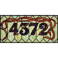 House Number with Orange Ribbon
