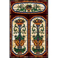 Classical Urns with Harvest Fruits. 3 panel set