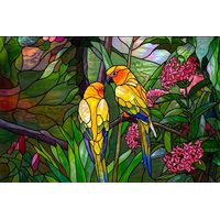 Sun Conures in the Jungle