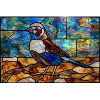 Perched Songbird in Iridescent Hues