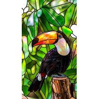 Toucan Perched in Tropical Foliage