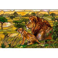 Lion and Cub in the Serengeti