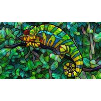 Chameleon in Verdant Foliage