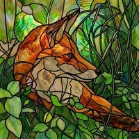 Red Fox in Verdant Foliage