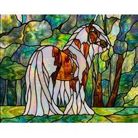 Majestic Piebald Horse in the Forest