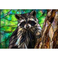 Curious Raccoon in the Forest