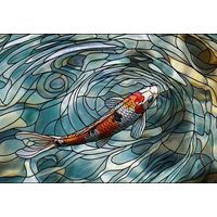 Koi Fish in Rippling Waters