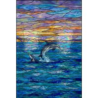 Dolphins at Sunset