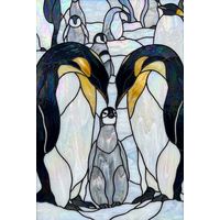 Emperor Penguin Family in Snowy Huddle